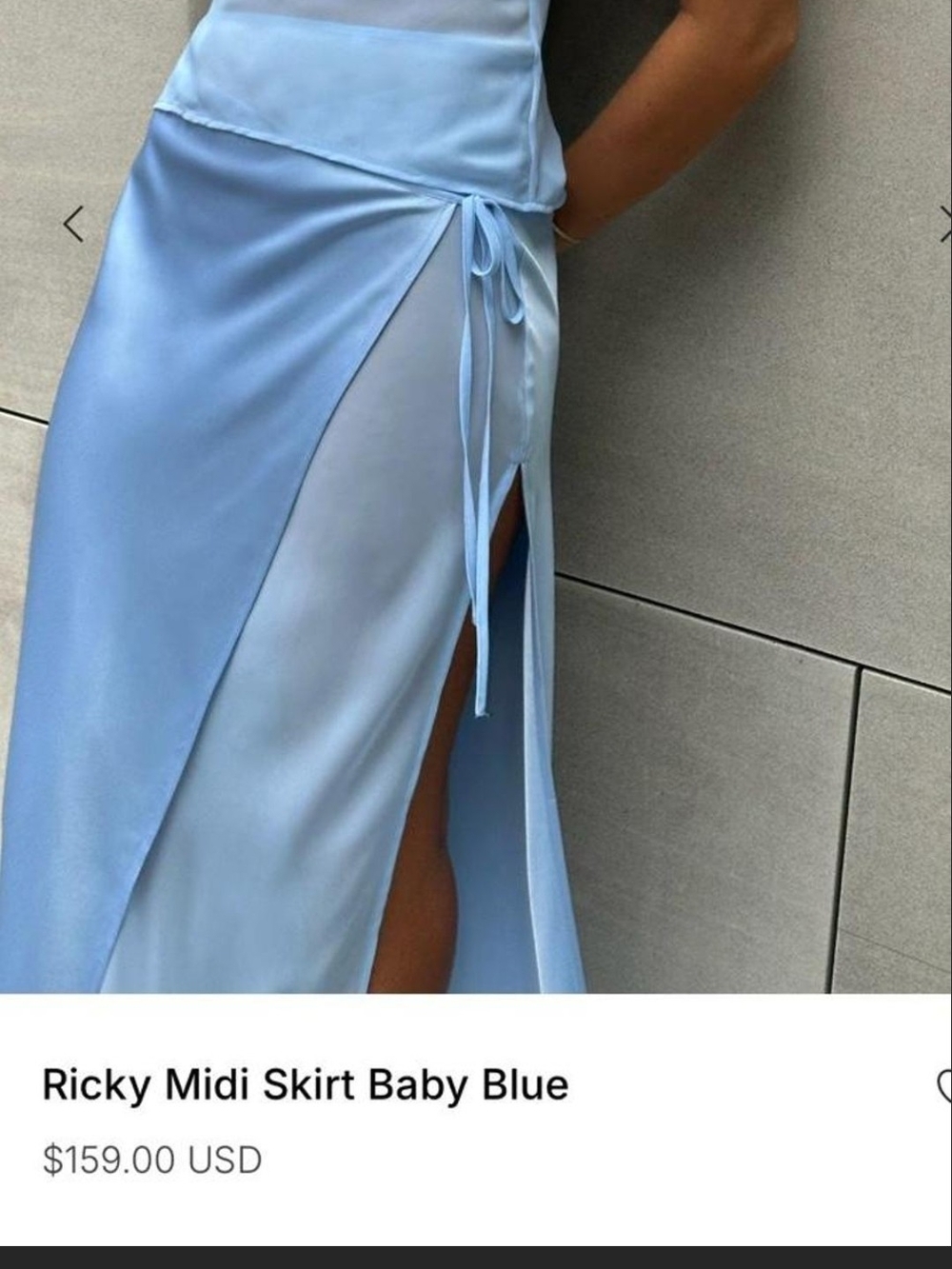 Ricky Midi Skirt Ownley Large Blue Satin Maxi Wrap Skirt